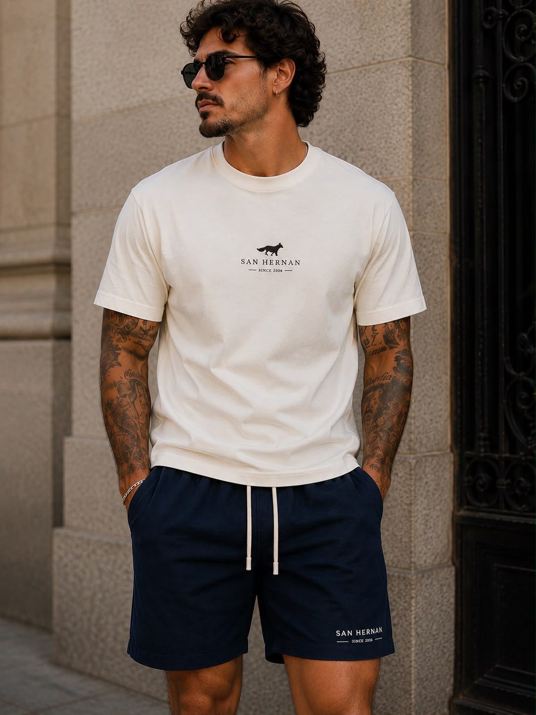 SHORT LINHO SAN HERNAN AZUL MARINHO