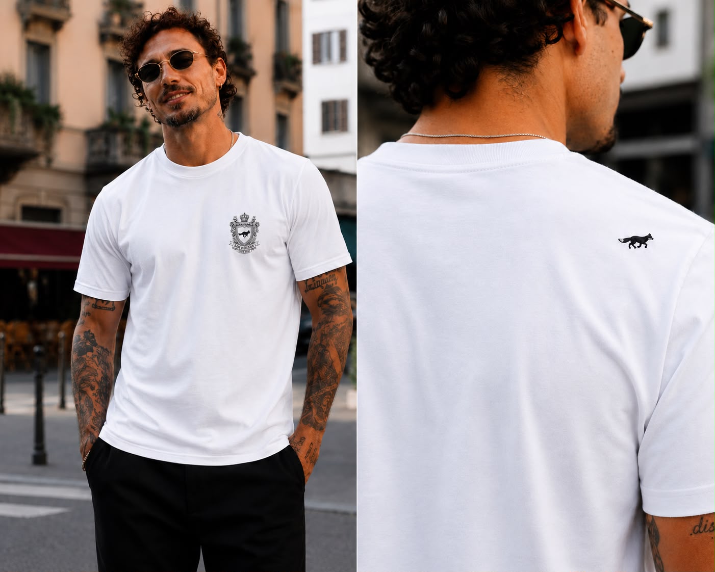 CAMISETA PREMIUM BRASÃO BRANCO SAN HERNAN