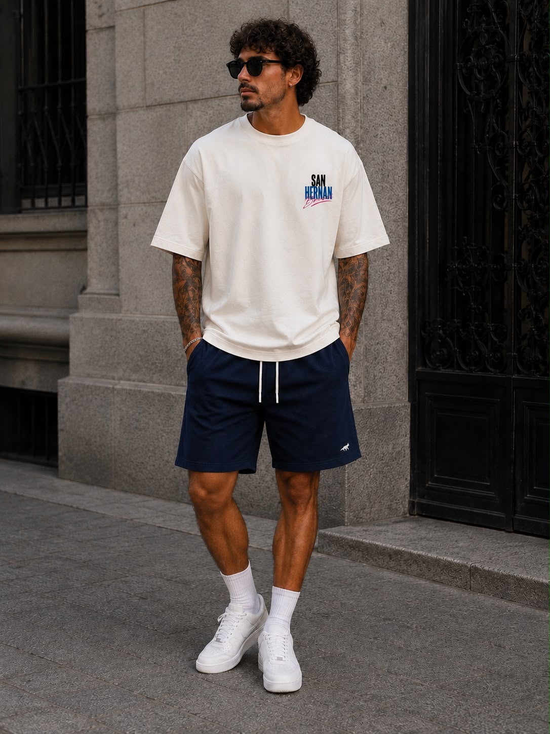 SHORT LINHO SAN HERNAN AZUL MARINHO RAPOSA