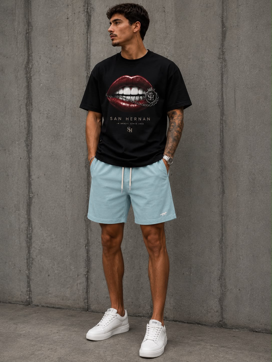 SHORT LINHO SAN HERNAN VERDE CLARO  RAPOSA