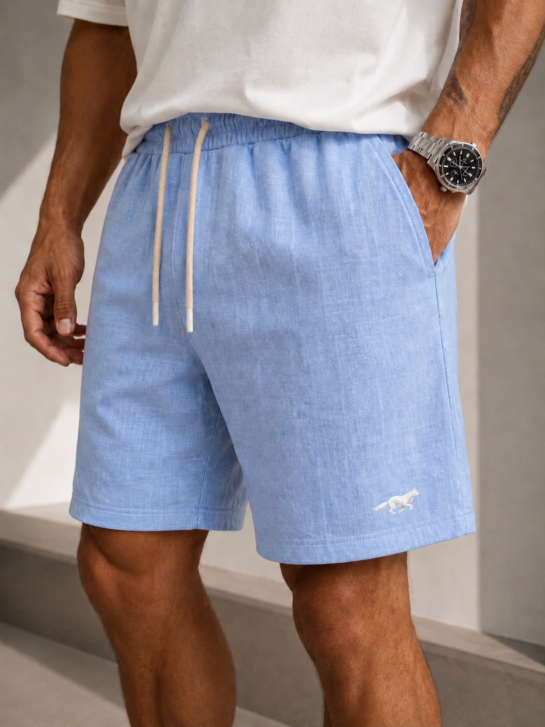 SHORT LINHO SAN HERNAN AZUL CLARO RAPOSA