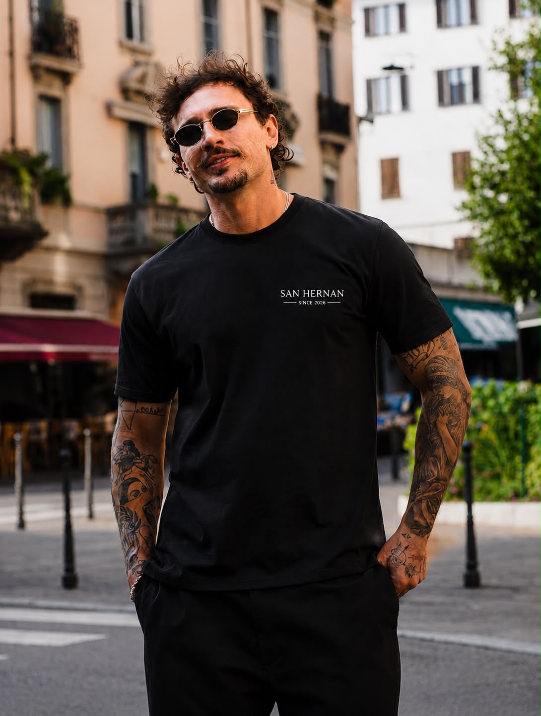 CAMISETA PREMIUM PRETA SAN HERNAN