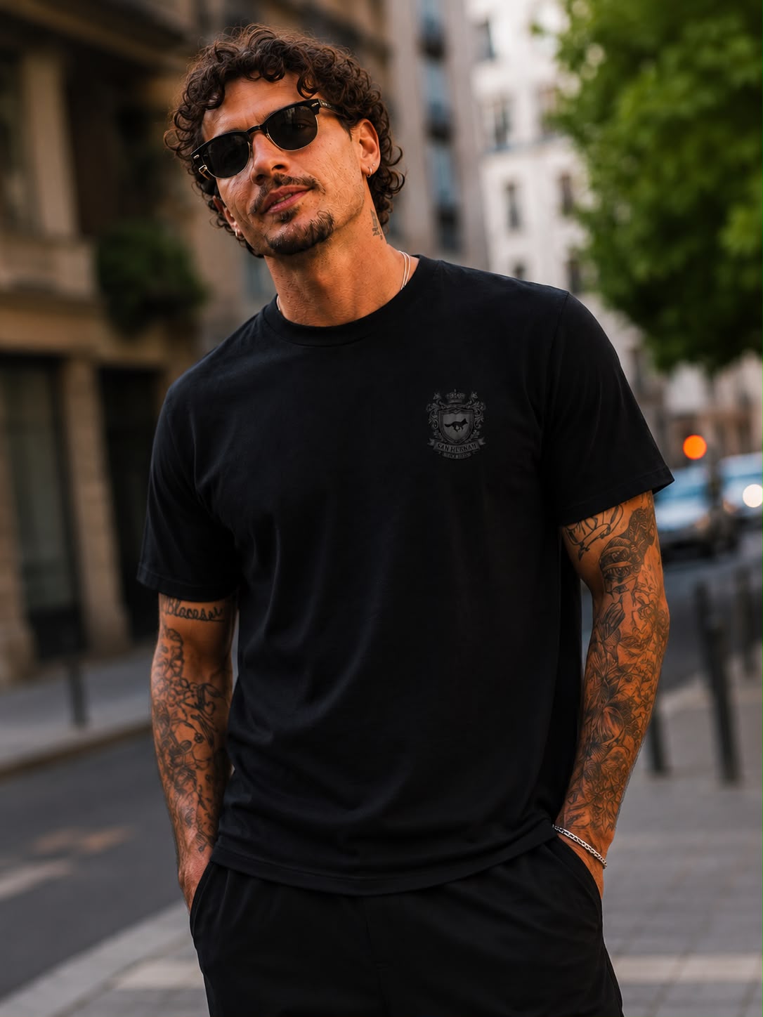 CAMISETA PREMIUM BRASÃO PRETO SAN HERNAN
